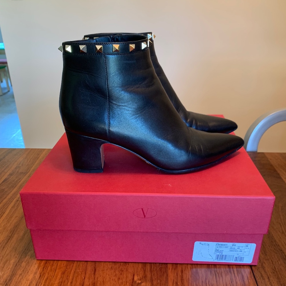 Valentino Rockstud Ankle Boots